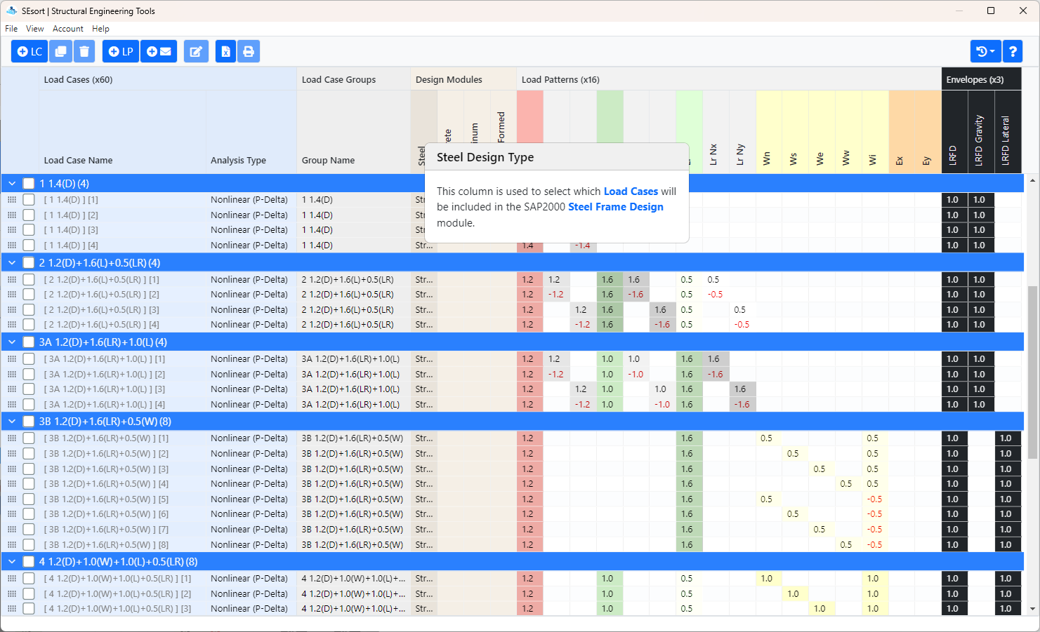 Helpful tips are provided when hovering mouse over different parts of the interface.